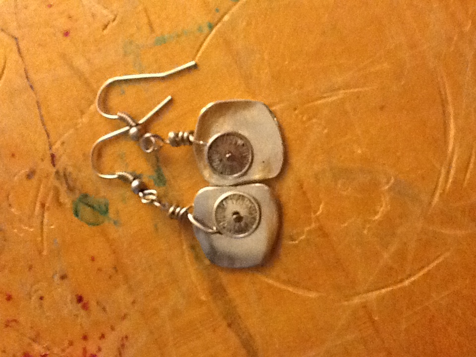 Silver Disc Earrings 